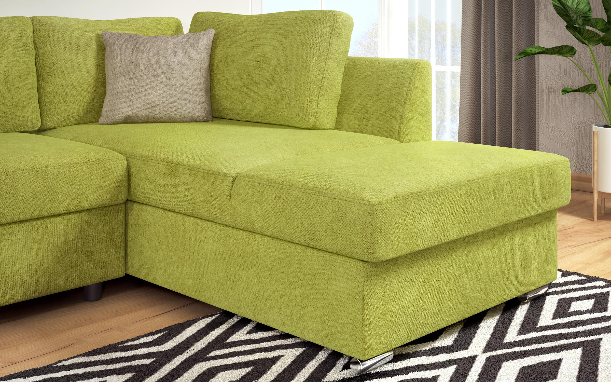 Extendable corner sofa Toscana S, green + light brown  9